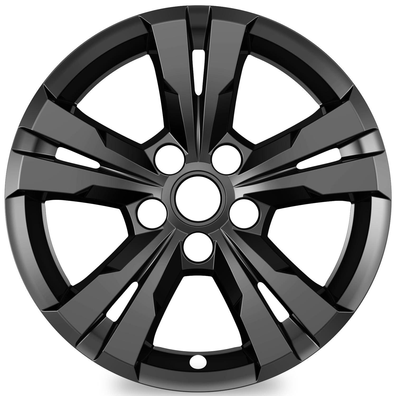 Photo 1 of TangMiGe 4-Pack Wheel Skins Compatible with Chevrolet Equinox Alloy Wheel 2010 2011 2012 2013 2014 2015, 17 inch, 10-15 Chevy Equinox Wheel Rim Cover (Bright Black Color)