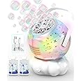 Rechargeable Bubble Machine with Colorful LED Light - Make Large Bubbles - 600mL Automatic Bubble Maker for Kids - Outdoor Party Birthday Easter Toys Gifts for Toddlers Ages 3+ Boys Girls