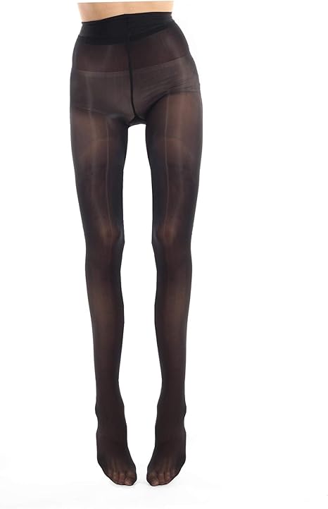 ElsaYX Frauen 8D Ultra Pure glänzend glänzend Breite Bund Strumpfhosen ...