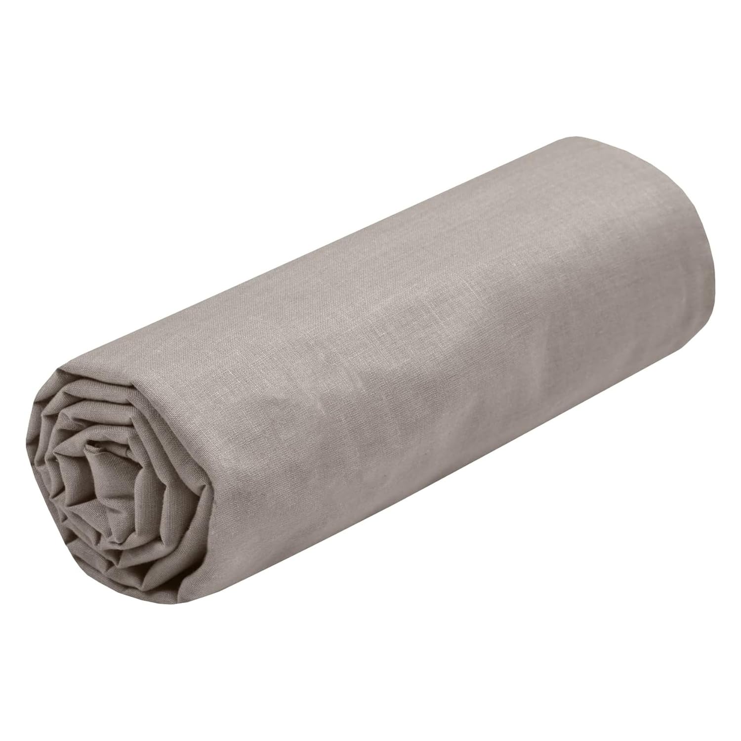 STOF - Fitted sheet - Size 160 x 200 cm - Large 30 cm - 100% Oeko-Tex certified cotton - Linen colour - Eden model - Bed linen for home - Soft and comfortable for a cosy nest
