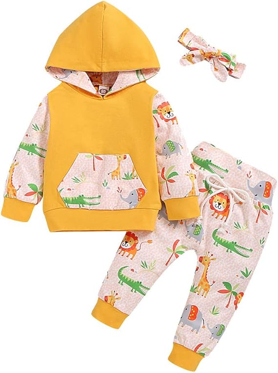 Amazon Co Jp ベビー服 漫画 プリントパーカー ズボン ヘッドバンド 3点セット 女の子 可愛い 長袖 新生児 歩行服 ロング パンツ 上下セット服 赤ちゃん クライミングスーツ 子供服 パジャマ ルームウエア 秋冬着 七五三 新年 文化祭 満月 撮影 写真 服