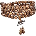 anzhongli Mala Beads Bracelet 108 8mm Prayer Meditation Sandalwood Elastic…