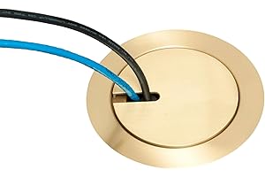 Arlington FLBC4580 Recessed Power and Data Round Floor Box for Existing or New Concrete Floor Boxes (Fits in Most 4.5" Inside Diameter Round PVC Concrete Floor Boxes) (Brass)