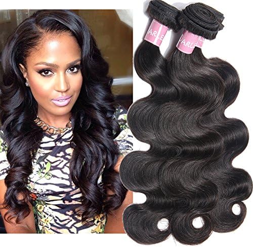 Darlena 8A Brazilian Virgin Hair Body Wave 3 Bundles 10 12 14 inch Virgin Human Hair Bundles Brazilian Hair Weave Total 300 Grams Natural Color
