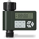 Hose Faucet Water Timer for Outdoor Garden, Ortis Programmable Sprinkler Timer with Rain Delay/Manual/Automatic Mode, IP67 Leak-Proof Design for Lawn Yard, 1 Outlet