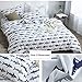 BuLuTu Cotton Navy/Grey Shark Print Bed Pillowcases Set of 2 Queen White Fish Pillow Covers Decorative Standard For Boys Girls Envelope Closure End-Premium,Breathable,Hypoallergenic (2 Pieces,20