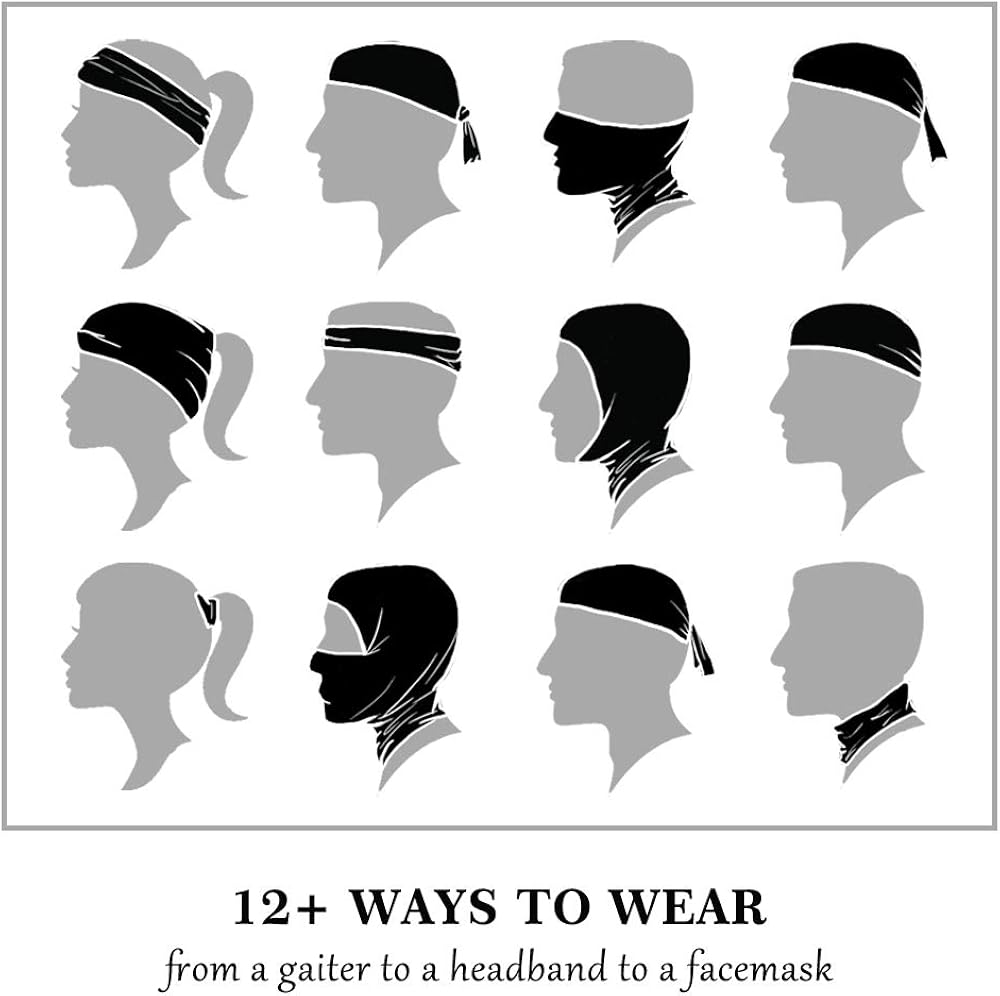 [8 Pack] Sun UV Protection Neck Gaiter - Seamless Reusable Unisex Face Mask Scarf Balaclava Black: Clothing