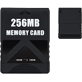 Tolesum 256MB Card for PS2 Memory Card Slot, Two Banks, Fat or Slim Console | Two 128MB Banks with a Front Selector Set Before Power On, for PlayStation 2 Memory Card Slots, No FreeMcBoot Support, Black