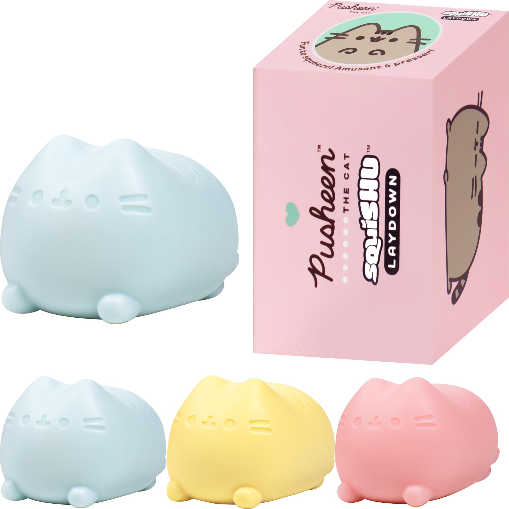 Hamee SquiSHU Pusheen the Cat Pull Stretchy Dough Fidget Squishy Sensory Toy - Soft Squeeze Ball Calming, Soothing, and Relaxing Gift for Kids, Adults - 1 Pc. (Mystery - Blind Box)