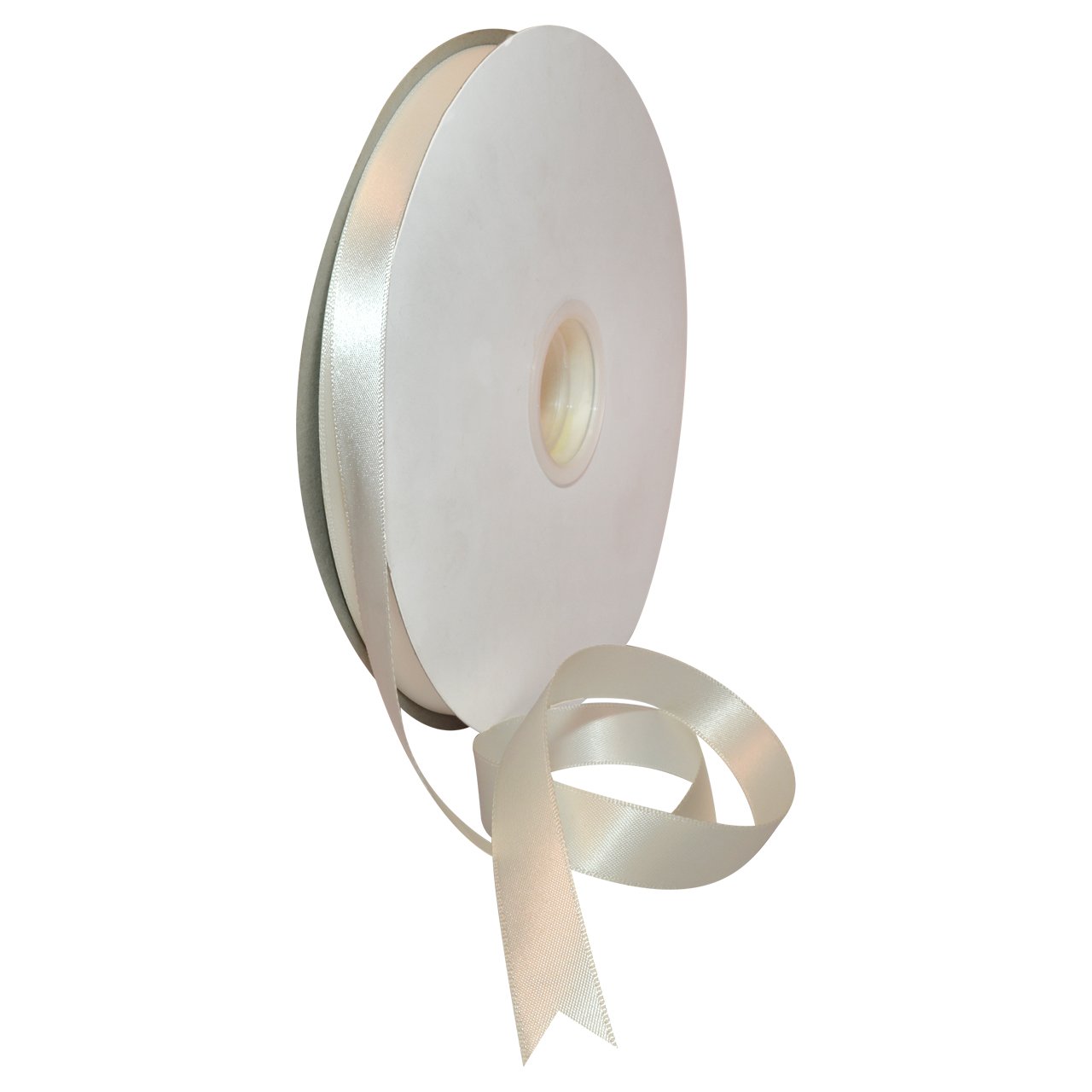 Morex Ribbon Double Face Satin Ribbon 5/8" X 100 YD Bridal White Ribbon for Gift Wrapping, Birthday Gift Cards, Satin Dress for Women, Silk Ribbons for Crafts, Wedding Gifts for Couple