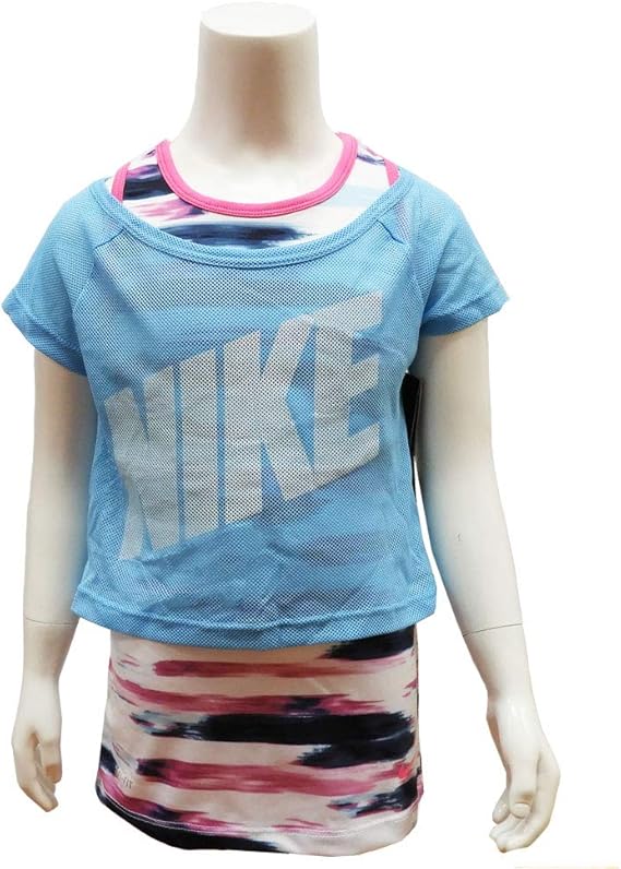 Amazon Nike ナイキ 子供服 キッズウエア トレーニングウエア 半袖 Tシャツ カットソー ダンスウエア ブルー 6 110 116cm アクティブウェア 通販
