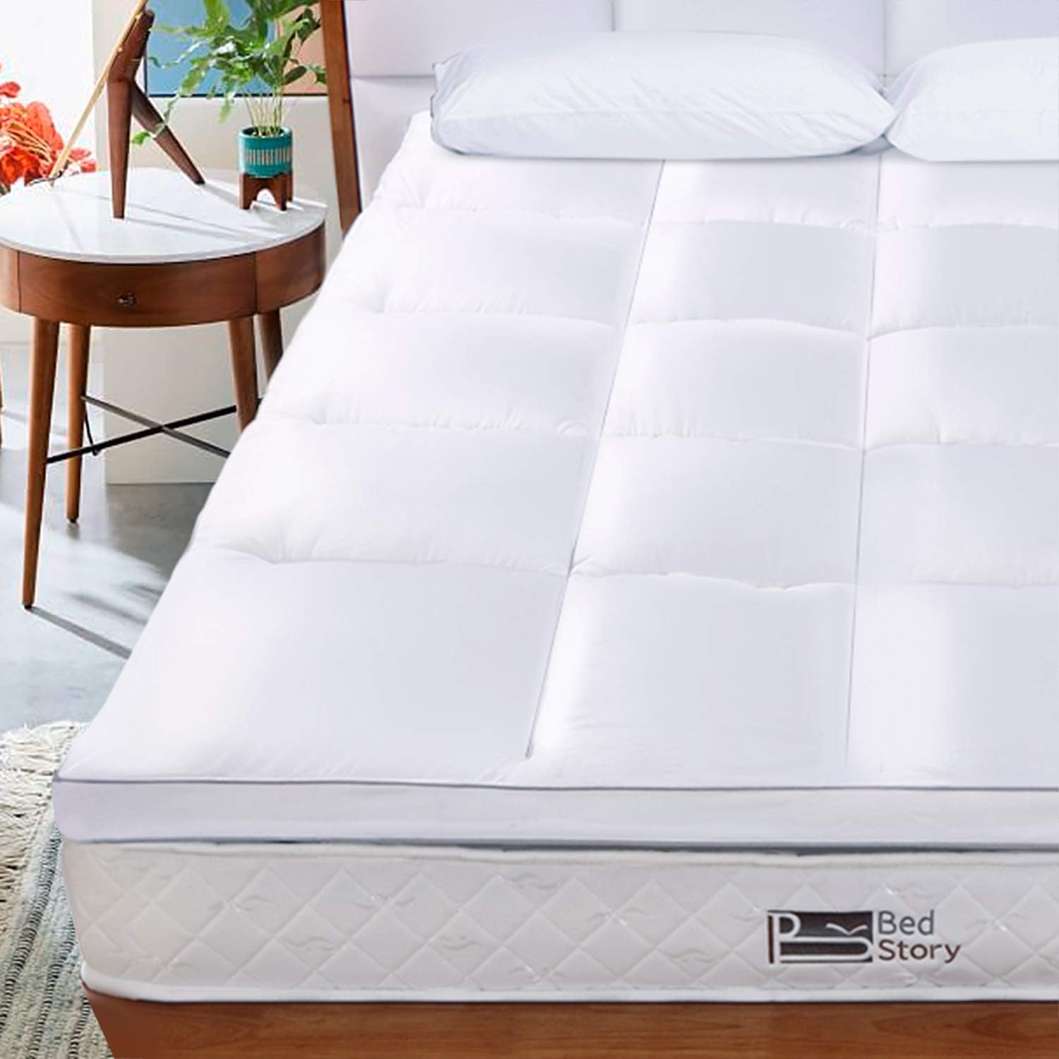 BedStory Microfibre Mattress Topper Single, Supersoft Anti Allergenic