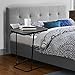 Lifewit End Table Side Snack Coffee Sofa Table Modern Tempered Glass Steel, Black
