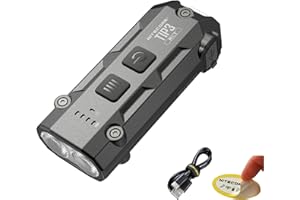 Nitecore TIP3 720-Lumen Rechargeable Keychain Flashlight, 3 Color Temperatures EDC Light, USB-C with Pocket Clip (Black)