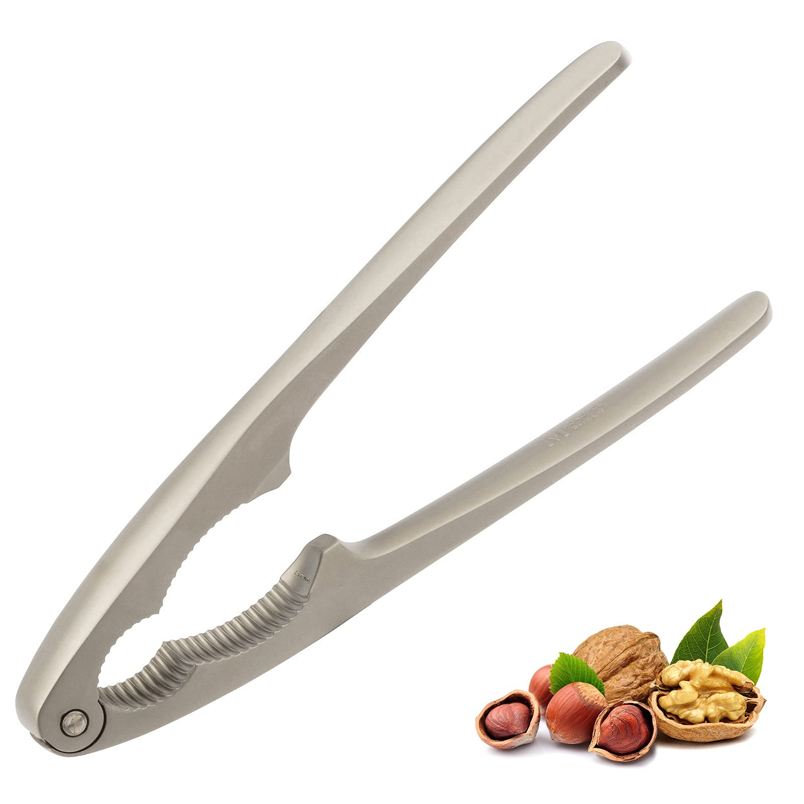 Westmark Nutcracker, Monopol Edition, Heavy And Durable Construction, Length: 18.1 cm, Die-Cast Zinc, Satin Finish, Elegante, Silver, 16743380