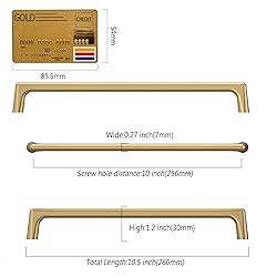 Amerdeco 10 Pack Champagne Bronze Cabinet Pulls 10