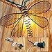 Pansdore Christmas Lights Metal Dragonfly String Lights 10 Bulbs for Home Garden Patio Party Wedding Indoor Outdoor Hanging Decoration, Green Wire