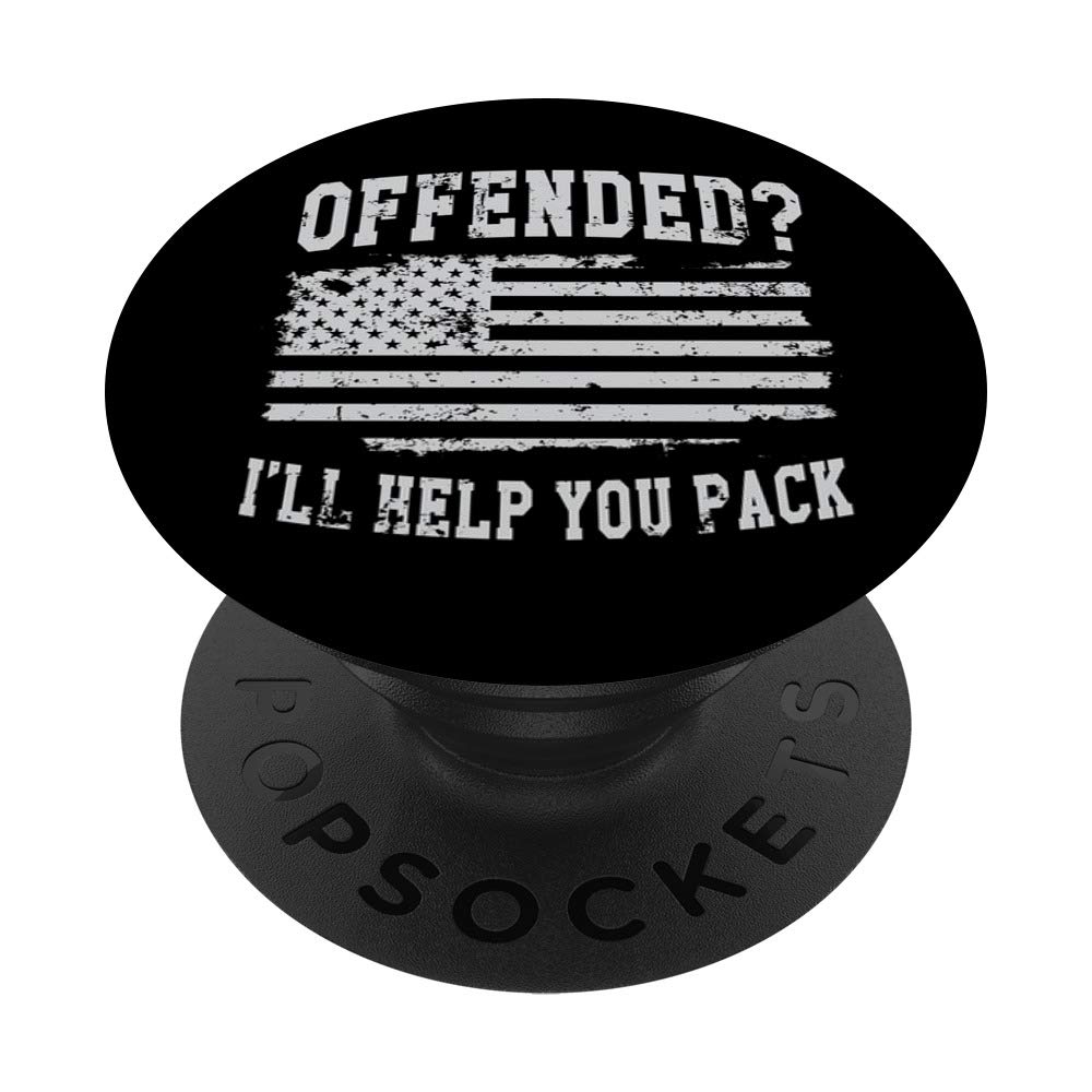 Offended? I'll Help You Pack Funny Conservative PopSockets Grip and Stand for Phones and Tablets