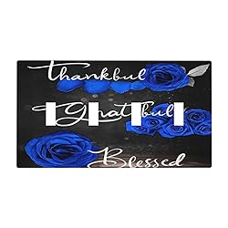 Spshian Light Switch Cover Blue Rose Thankful