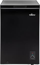 Willow W99CFB 99L Freestanding Chest Freezer Black Garage Safe view 1