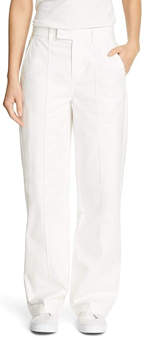 white high rise trousers