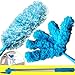 Extendable Washable Microfiber Duster and Blind Cleaner w/Pivoting Head and Extension Pole. Telescopic Arm and Flexible Heads for Easy Ceiling and Cobweb Dusting. Detachable Dusters = Quick Cleaning