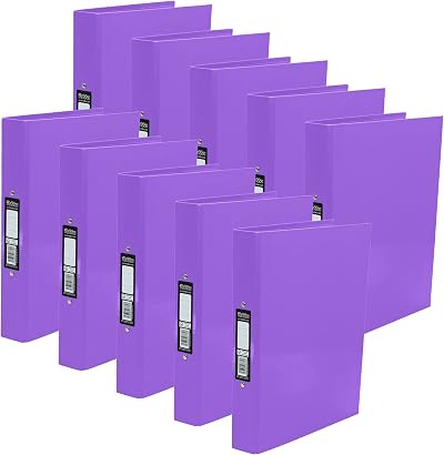 Pukka Pad Brights A4 Ringbinder Files 2 O-Ring 40mm Spine 10 Pack Purple
