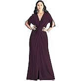KOH KOH Womens 2026 Long Short Sleeve V-Neck Sexy Slimming Casual Summer Maxi Dress