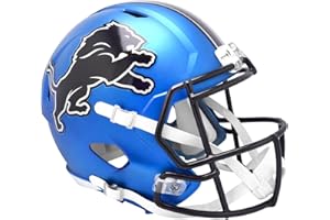 Detroit Lions Alternate 2024 On-Field Blue Riddell Speed Replica Full Size Football Helmet - NFL Replica Helmets