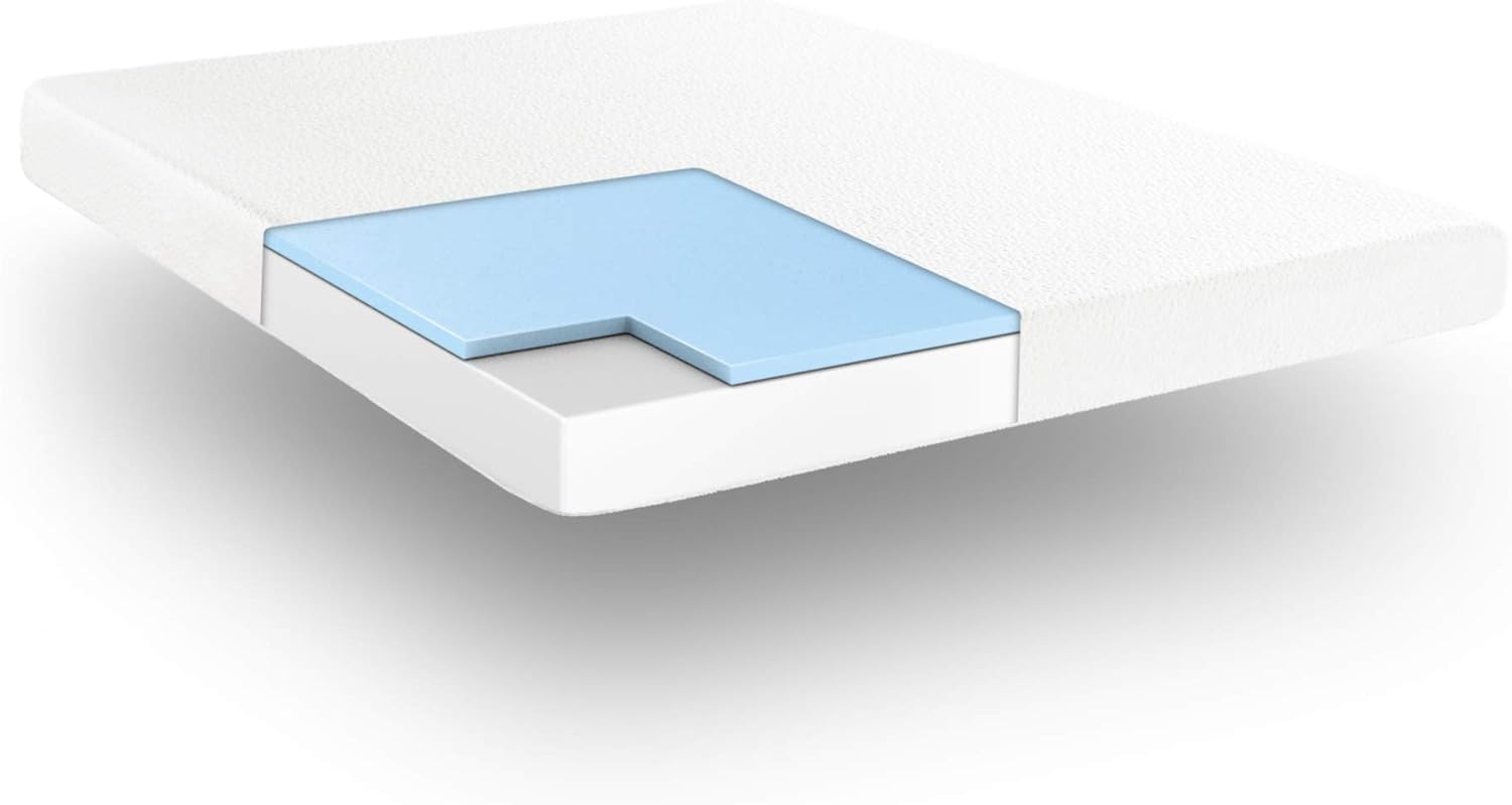 Classic Brands Cool Gel Memory Foam 6-Inch Mattress, CertiPUR-US Certified , Twin, White,410106-1110: Furniture & Decor