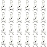 PATIKIL 50Pcs Alphabet Charm Initial Pendant DIY for Jewelry Making Bracelets Earrings Necklace Keychains Crafts, Silvery, Capital a