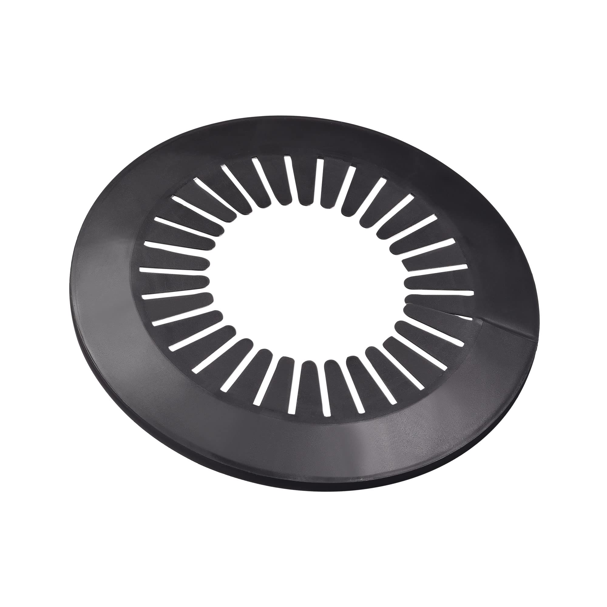 sourcing map Pipe Cover Decoration, 90mm-110mm PP Plastic Escutcheon Water Pipe Drain Line Cover Black 4pcs