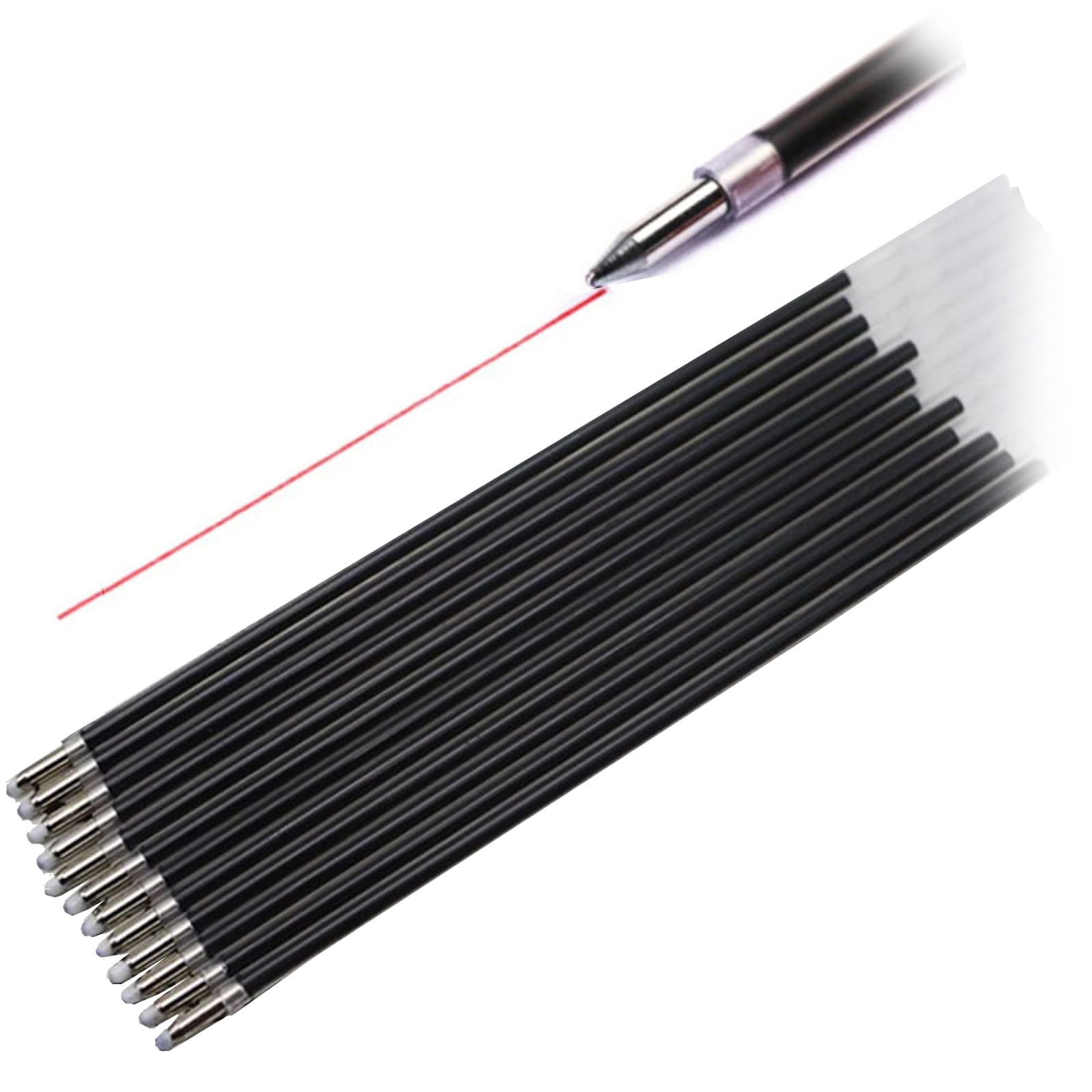 12 x 0.7 mm black blue red ballpoint pen refills