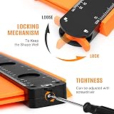 DODOWIN Contour Gauge 2pcs Profile Tool Woodworking Locking Duplicator view 4