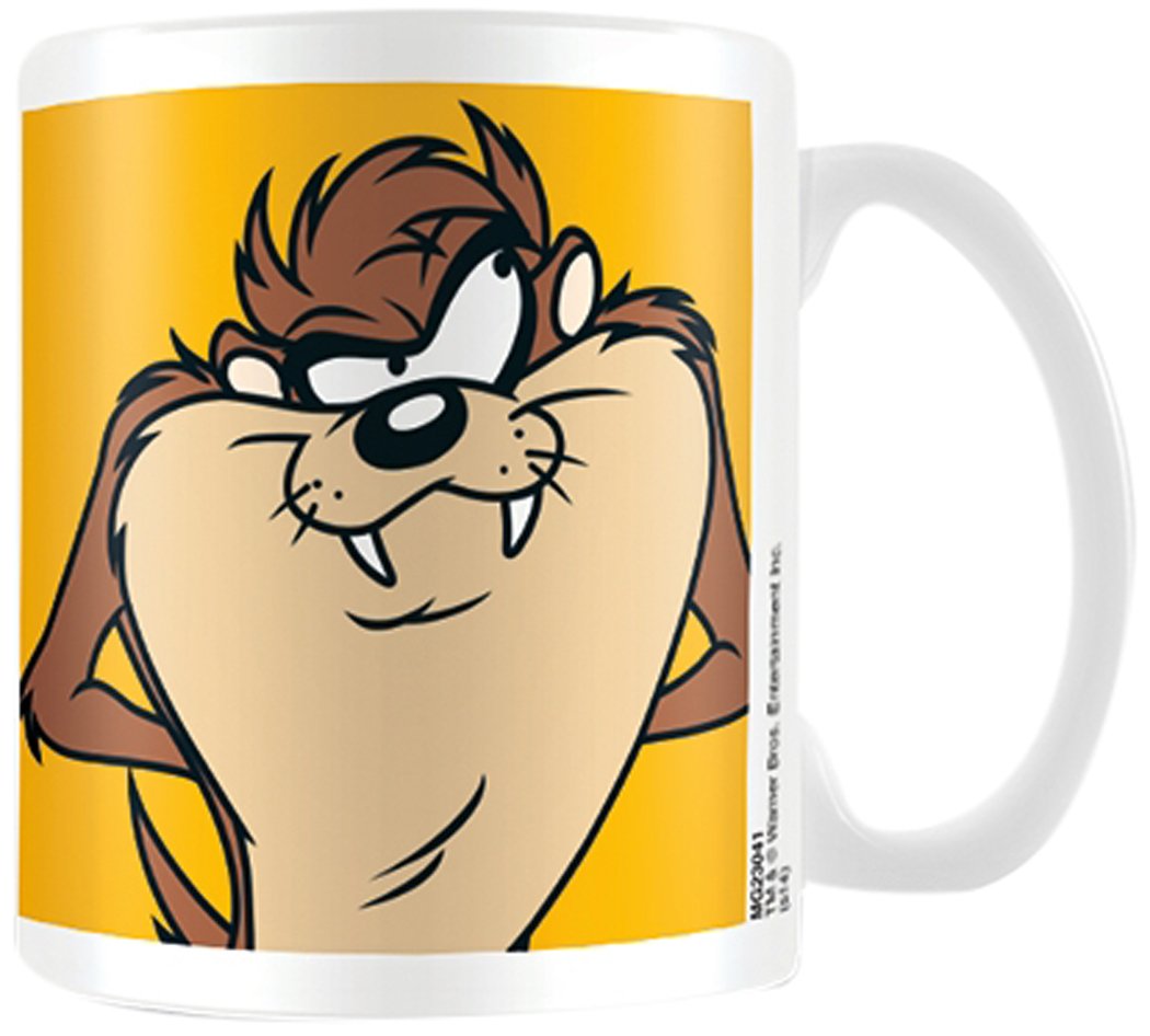 Pyramid International Looney Tunes Mug (Taz Design) 11oz Ceramic Coffee Mug, Cups and Coffee Mugs for Women and Men, Mugs for Kids - Official Merchandise, White