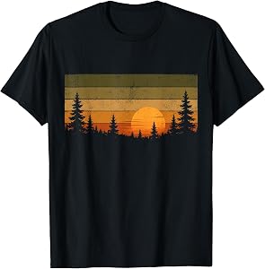 Forest Trees Wildlife Outdoors Nature Women Men Vintage T-Shirt