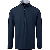 M MAELREG Quarter Zip Pullover Men Moisture Wicking Fleece lined Dry Fit Mock Neck Golf 1/4 Zip Pullover Mens Sweatshirt
