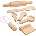 PlanToys Pretend Play Kitchen Baking Tools and Utensils (3450) | Sustainably Made from Rubberwood and Non-Toxic Paints and Dy