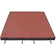 RevTime Easy-DIY Ultra Thick Interlocking Outdoor Rubber Tiles 20" x 20" x 1 3/4”, 45mm Thick for Playground, Outdoor Gym Floor, Sports Deck, Backyard Play Area (Pack of 2) Red