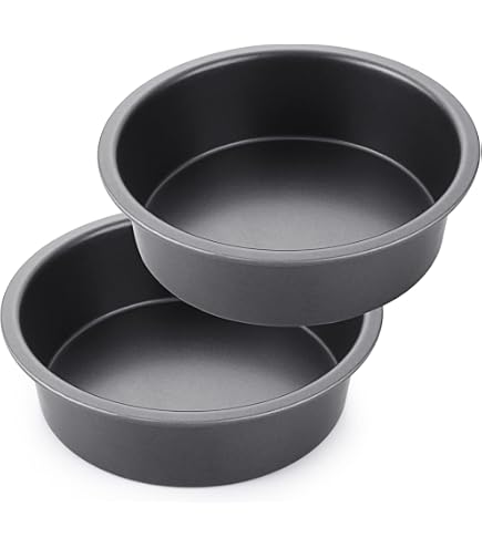 Moule à Gâteau Rond En Aluminium - Antiadhésif, 20.3 Cm (8 Pouces), Pour Gâteaux De Type Mousseline