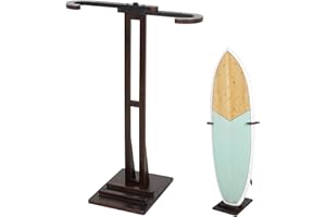 JUSTOOP Surfboard Stand Racks, Sturdy Surfboard Racks Standing with Floor-Standing Design,Stand Shortboard and Longboard Organizer, Beech Wood, 1PCS