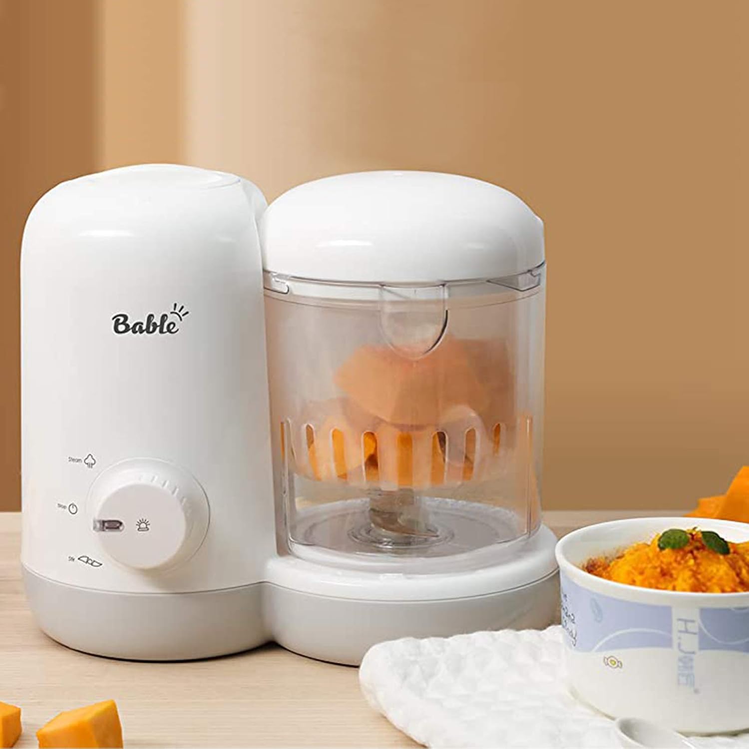 Amazon Com Bable Baby Food Maker Steamer And Blender 2 In 1 Baby Food Processor Ease To Steam Chop Vegetable Nuts Meat To Puree Soup Juice Mushes One Hand Control Quick Clean Mini Size With Amazon Com Bable Baby Food Maker Steamer And Blender 2 In 1 Baby Food Processor Ease To Steam Chop Vegetable Nuts Meat To Puree Soup Juice Mushes One Hand Control Quick Clean Mini Size With