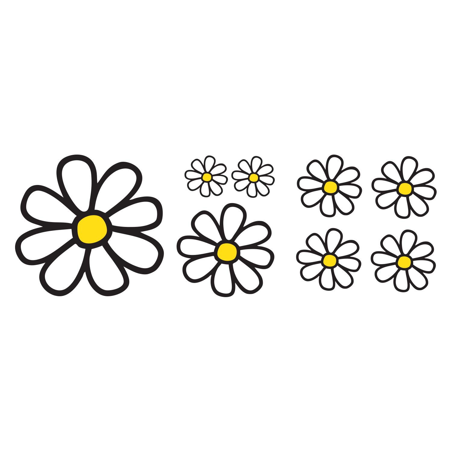 Simoni Racing Sticker Sheet - 8 Daisy Flowers
