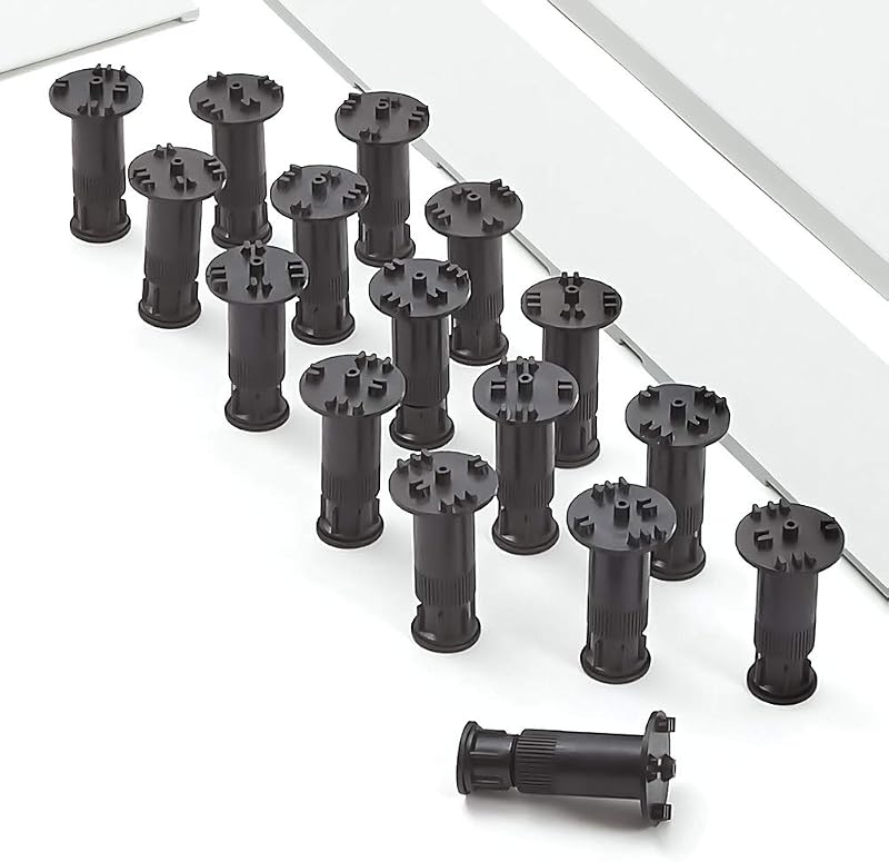 Milano Slate Effect Shower Tray Feet - 16 Pack - Polypropylene - 30x100mm