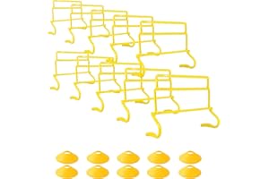 ASENVER 4 Height Adjustable Speed Training Hurdles Fitness & Speed Training Equipment