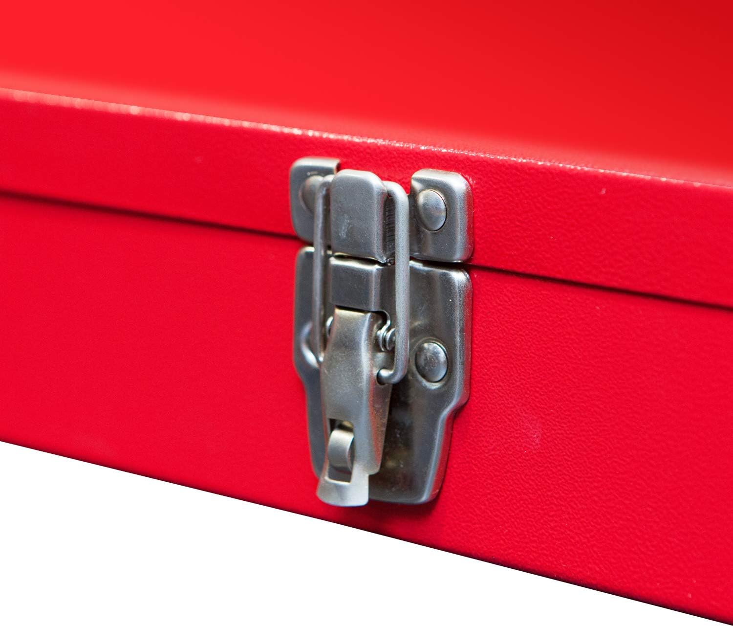 BIG RED TB102 Torin 16" Hip Roof Style Portable Steel Tool Box with Metal Latch Closure, Red: Automotive