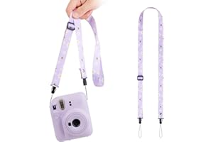 VOVMOEYA Camera Strap Kids,Camera Lanyard Neck Strap Kids,iPad Strap for Kids,Children Camera Strap for Fujifilm mini Camera Kodak Smile + Smile plus(Purple)