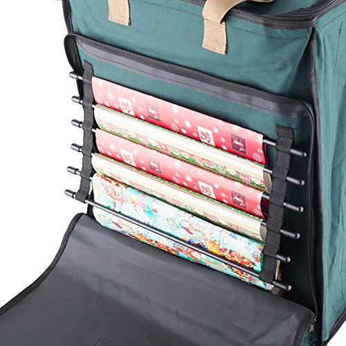 Tiny Tim Totes 83-DT5580 Ultimate Organizer | Premium Holiday Storage for Gift Wrap and Bags | Green - Thumbnail 4