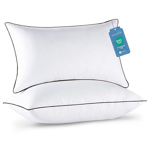 JOLLYVOGUE Pillows Queen Size 2 Pack for Sleeping, Soft and Supportive Bed Pillow for Side and Back Sleeper, Down Alternative Hotel Collection Pillows-20 x30