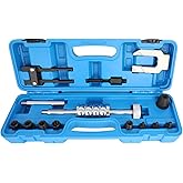 DPTOOL Diesel Fuel Injector Puller Removal Tool Kit and Slide Hammer | Bearing Extractor Set with M8-M22 Adapters U-Shaped and 2 Jaw Injector Puling Tool